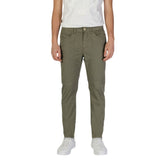 Green Cotton Skinny Pants